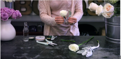 Assembling a Boutonniere