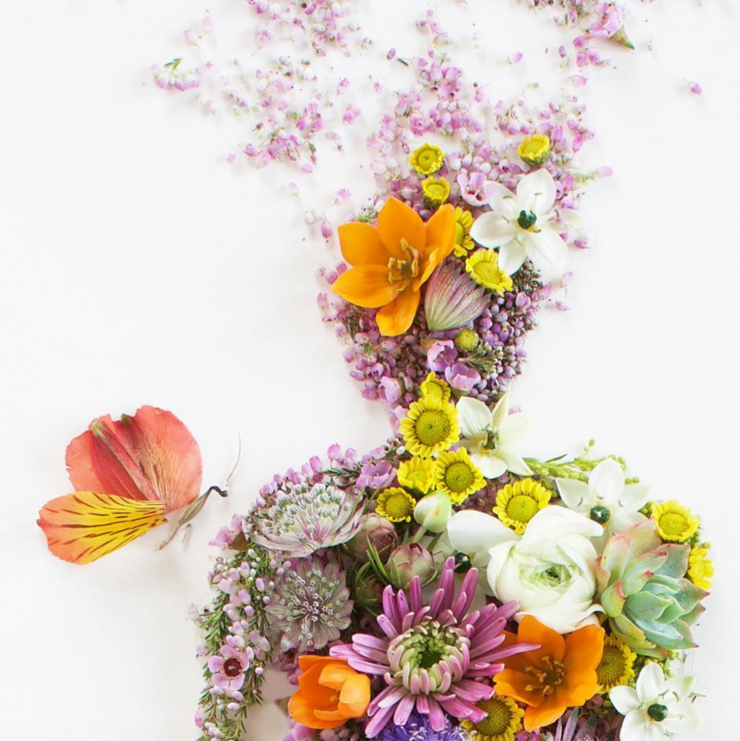 Mixed Media Art from Flowers