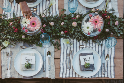 DIY Table Garland & Votives