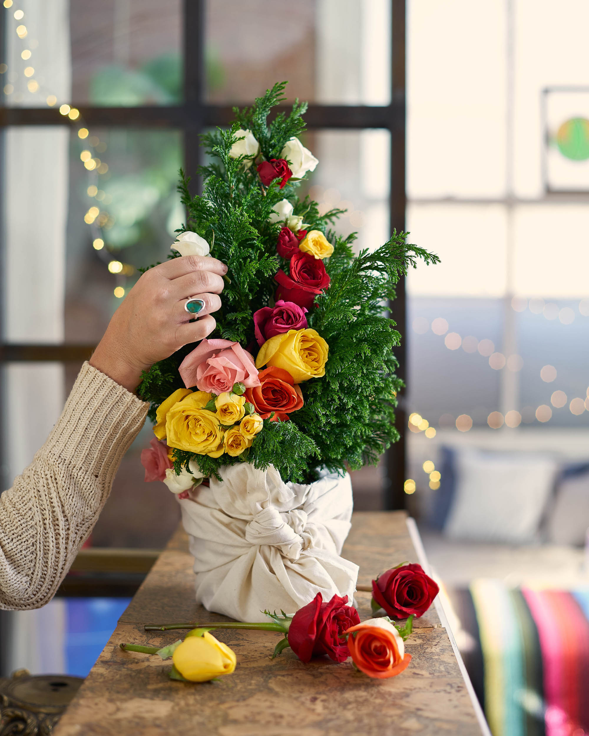 Create A Floral Holiday Tree Bouqs Blog