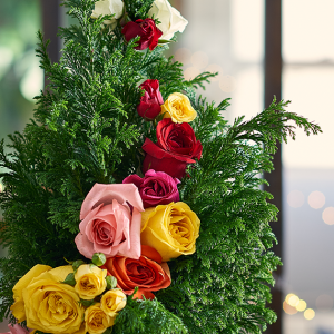 Flowers christmas tree 300x300