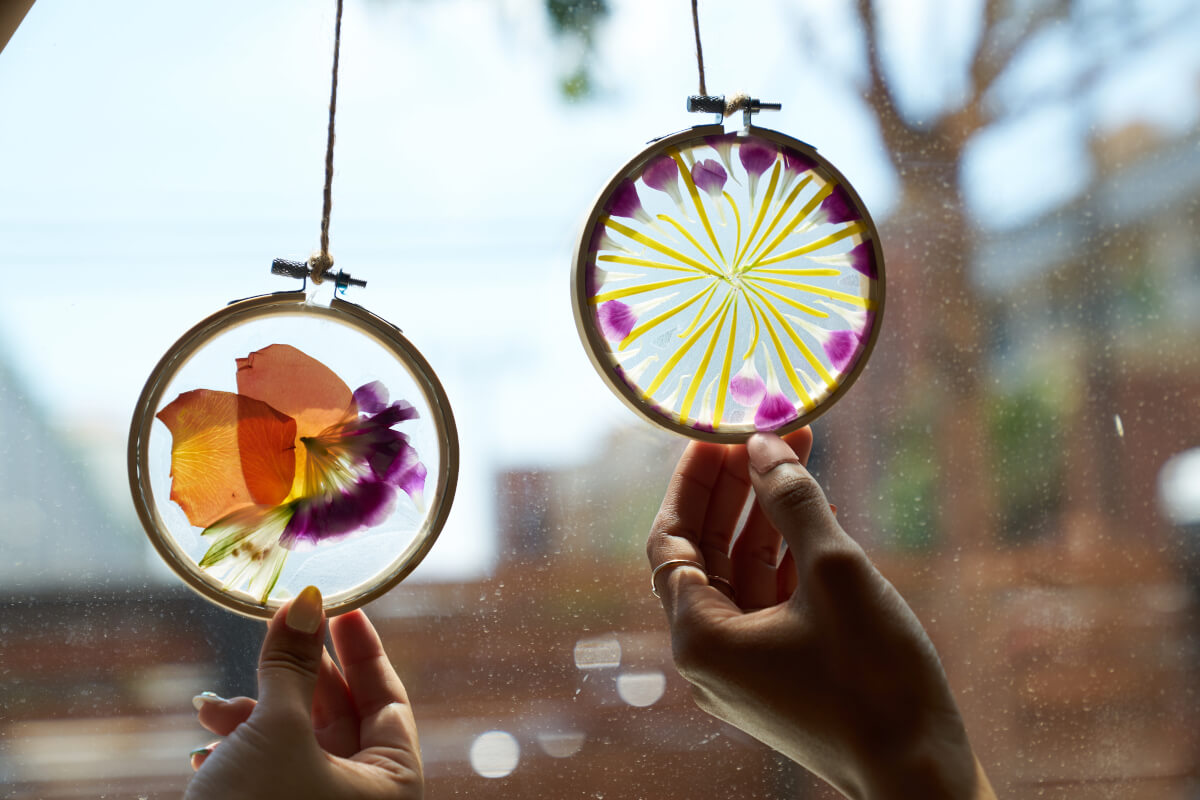 DIY Floral Suncatcher with Summer Flowers Bouqs Blog