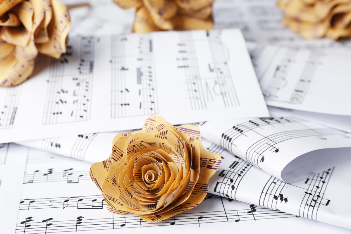 Sheet Music Wedding Flowers