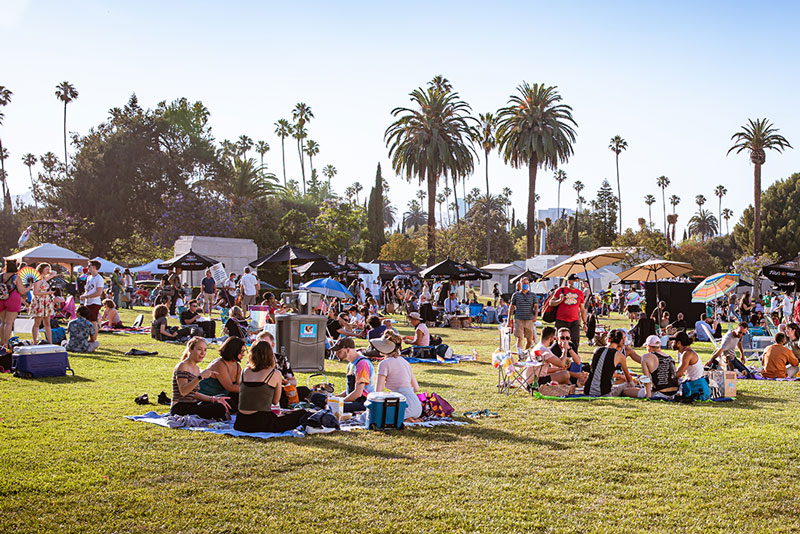 Picnickers gather at the Pride Picnic