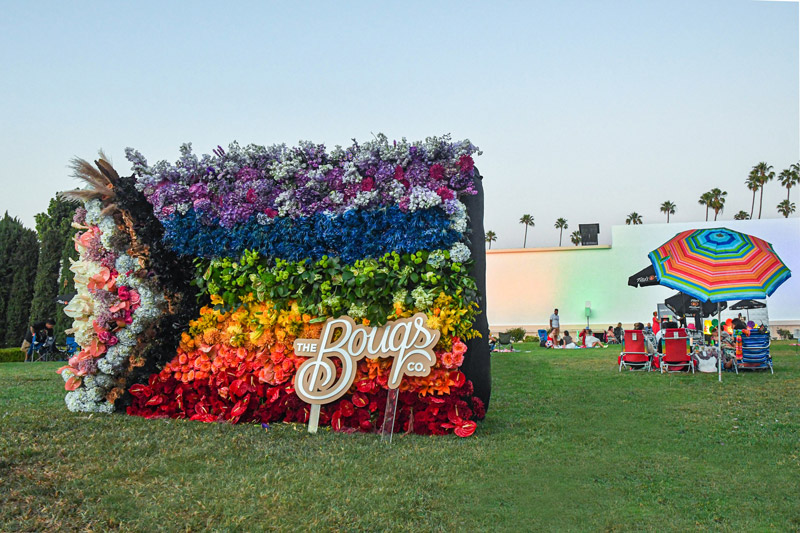 Flower Installation of the Pride Progress Flag