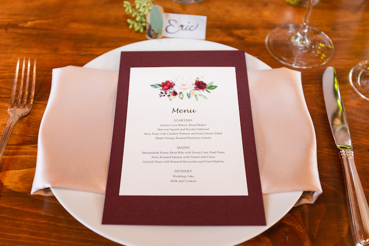 Inspiration for Your Wedding Menu Planning