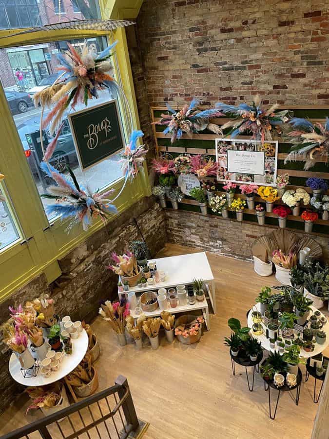 Dried floral chandelier