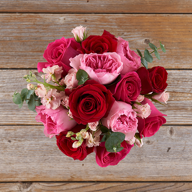 Small Red and White Dried Flower Arrangement Red Flower Bouquet