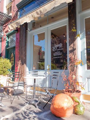 exterior of Bouqs Manhattan store in West Village
