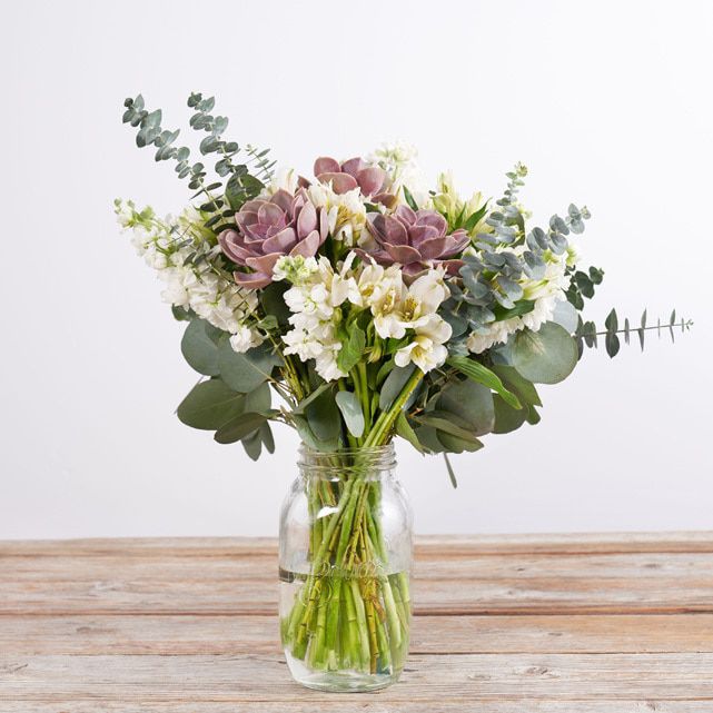 Alstroemeria and Succulent Mixed Arrangement - The Bouqs Co.