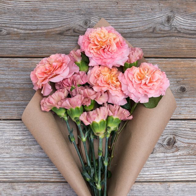 Mauve Rose and Carnation Flower Bouquet The Bouqs Co.