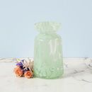 Green Glass Confetti Vase Included
