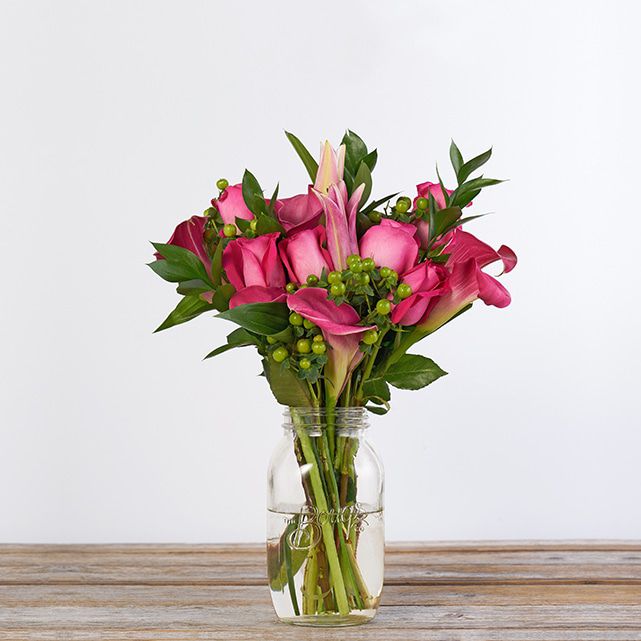Hot Pink Lily, Rose and Calla Lily Bouquet The Bouqs Co.
