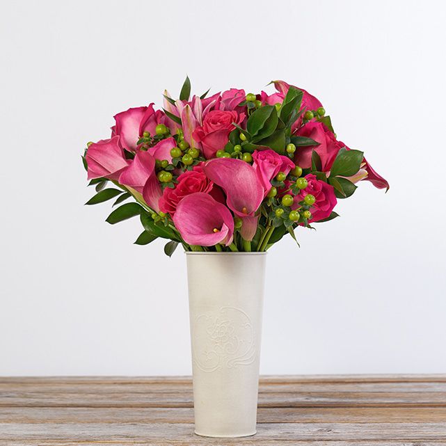 Hot Pink Lily, Rose and Calla Lily Bouquet The Bouqs Co.