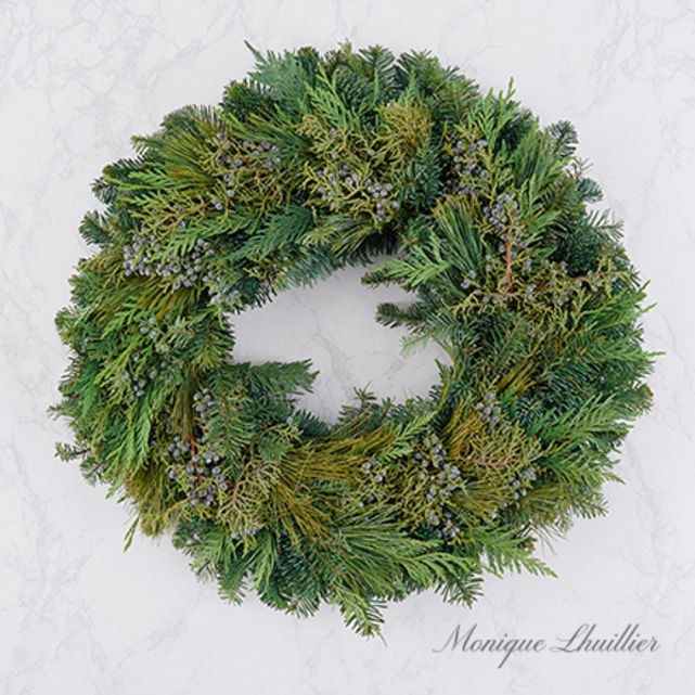 Juniper Holiday Wreath With Decorative Berries The Bouqs Co.