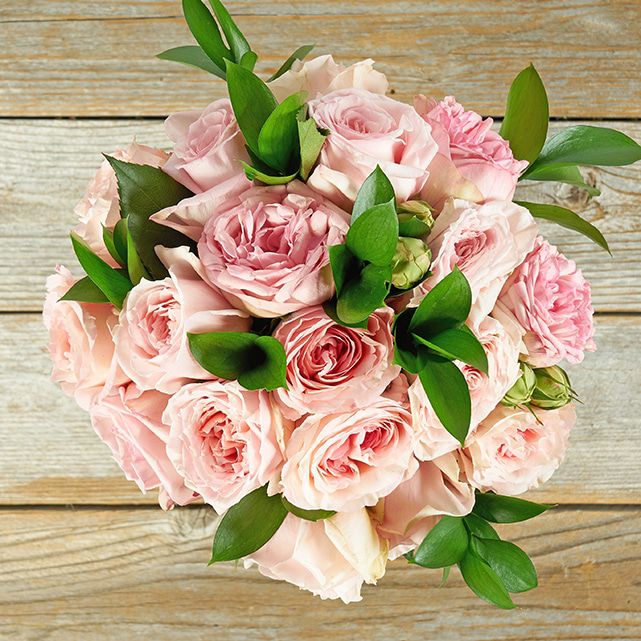 Bridal Pink, Princess Hitomi, and Pink O'hara Rose Bouquet - The Bouqs Co.