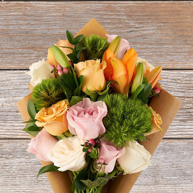 Orange Lily and Mixed Rose Bouquet - The Bouqs Co.