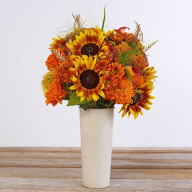 Orange Sunflowers, Marigolds and Daisies The Bouqs Co.