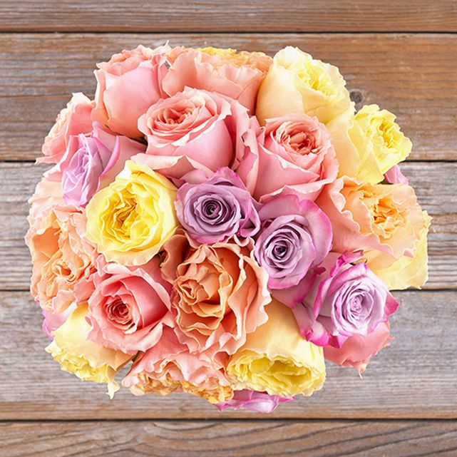 Pastel Rose Flower Arrangement The Bouqs Co