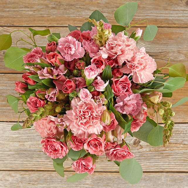 Pink Carnations & Rose Floral Arrangement The Bouqs Co.