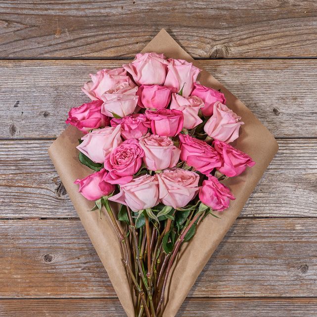 Premium Pink Mixed Rose Flower Arrangement - The Bouqs Co.