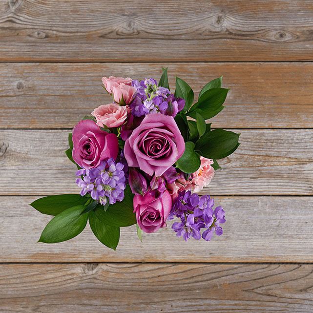Pink and Purple Roses with Purple