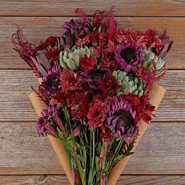 Burgundy Sunflowers and Mums Bouquet The Bouqs Co.