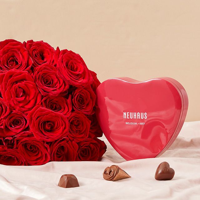 "Be Mine" bouquet and chocolates