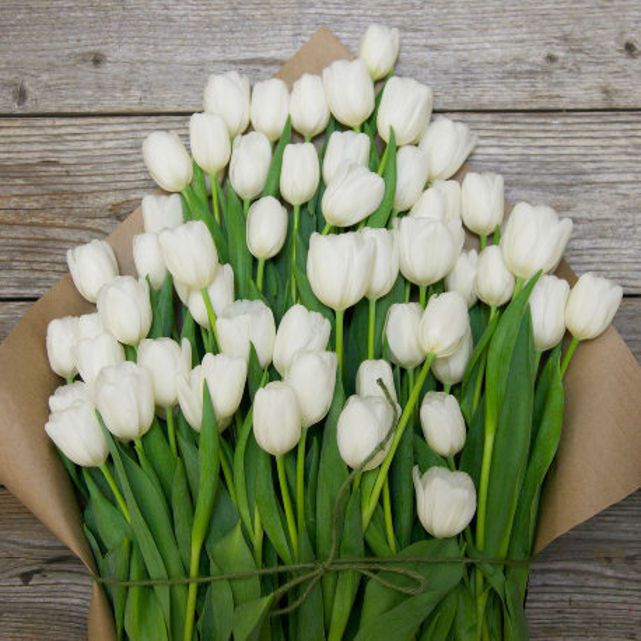 Ivory Tulip Flower Bouquet The Bouqs Co.