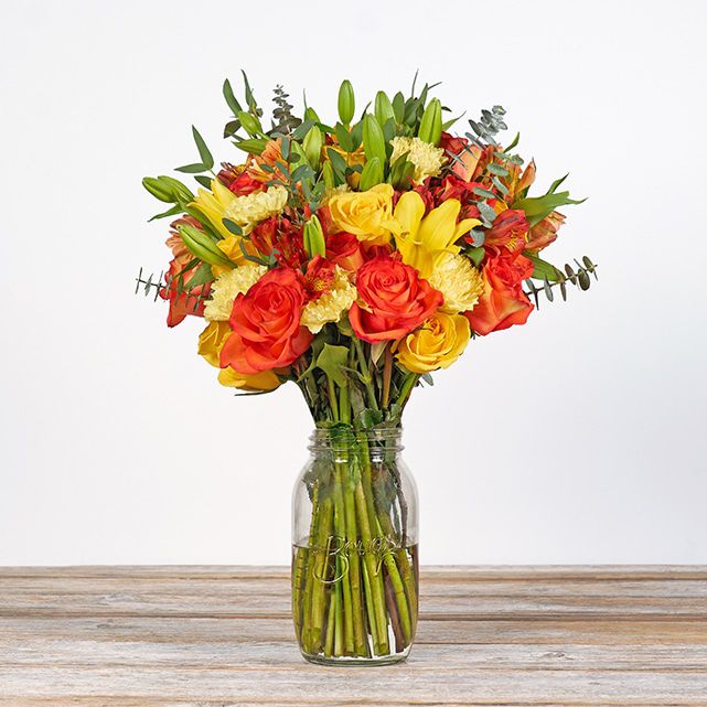 Yellow and Orange Mixed Fall Flower Bouquet - The Bouqs Co.